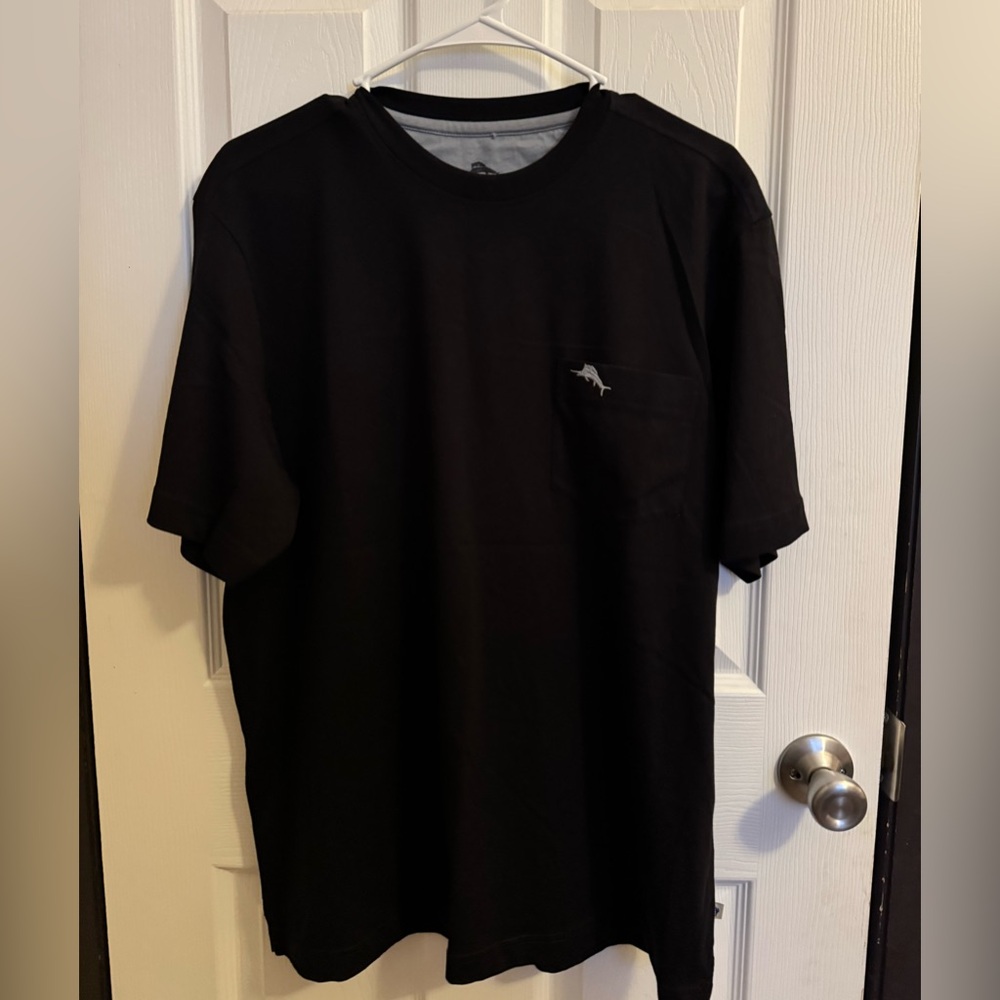 Tommy Bahama Black Short Sleeve Pocket Tee